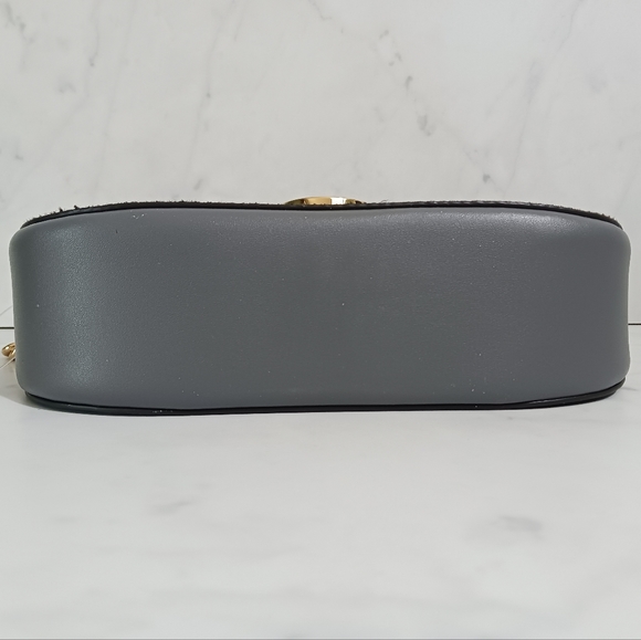 Michael Kors Carmen Small Pouchette Heather Gray with Haircalf - Picture 3 of 8